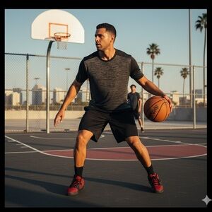 And1 Charcoal and Black Short Sleeve Tee